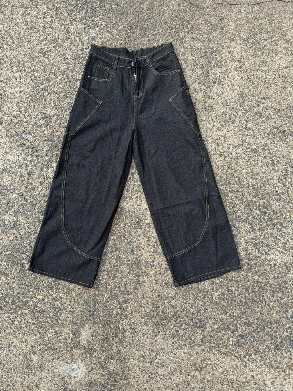 Baggy Black Wide Leg Jeans