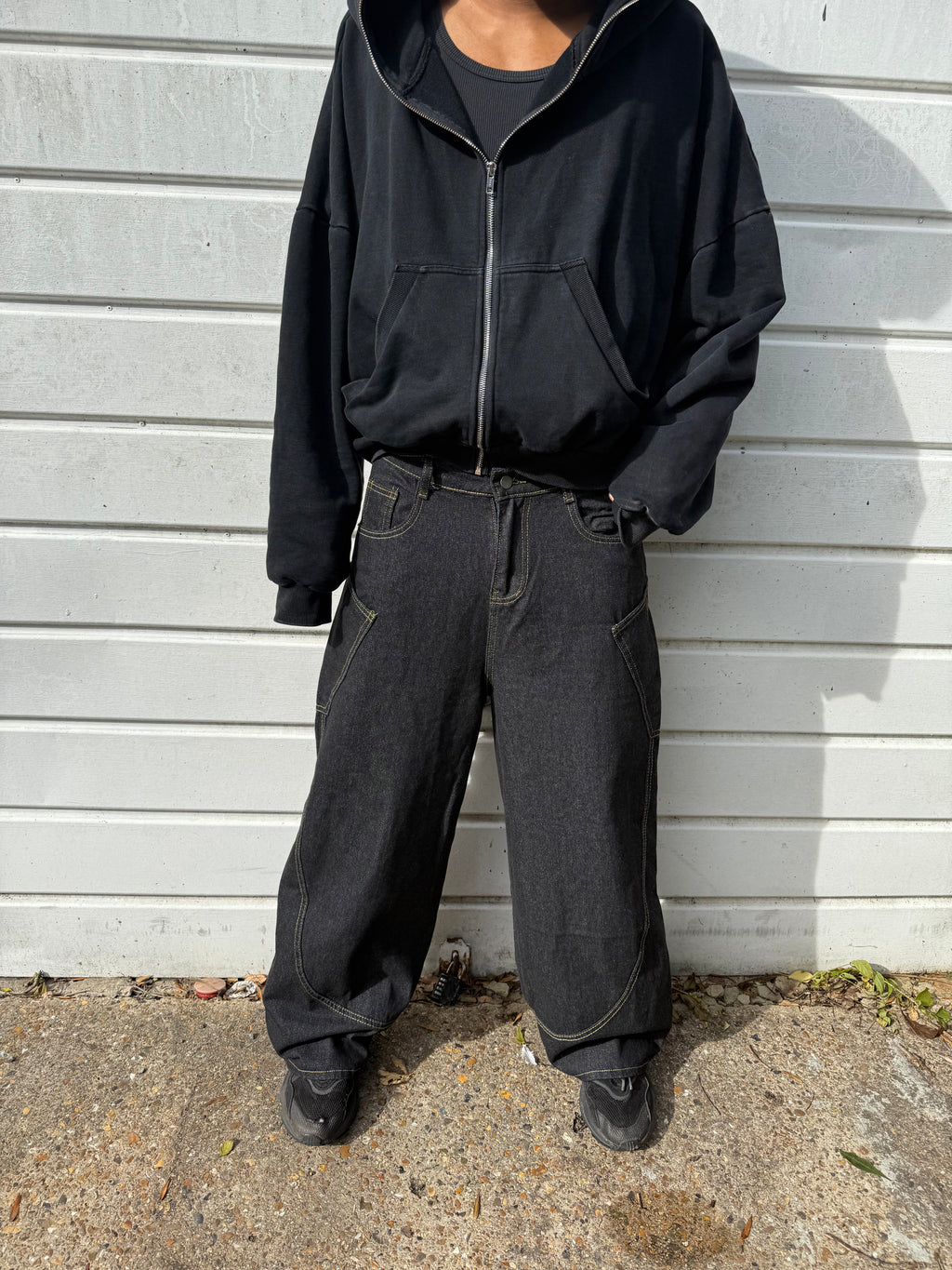 Baggy Black Wide Leg Jeans