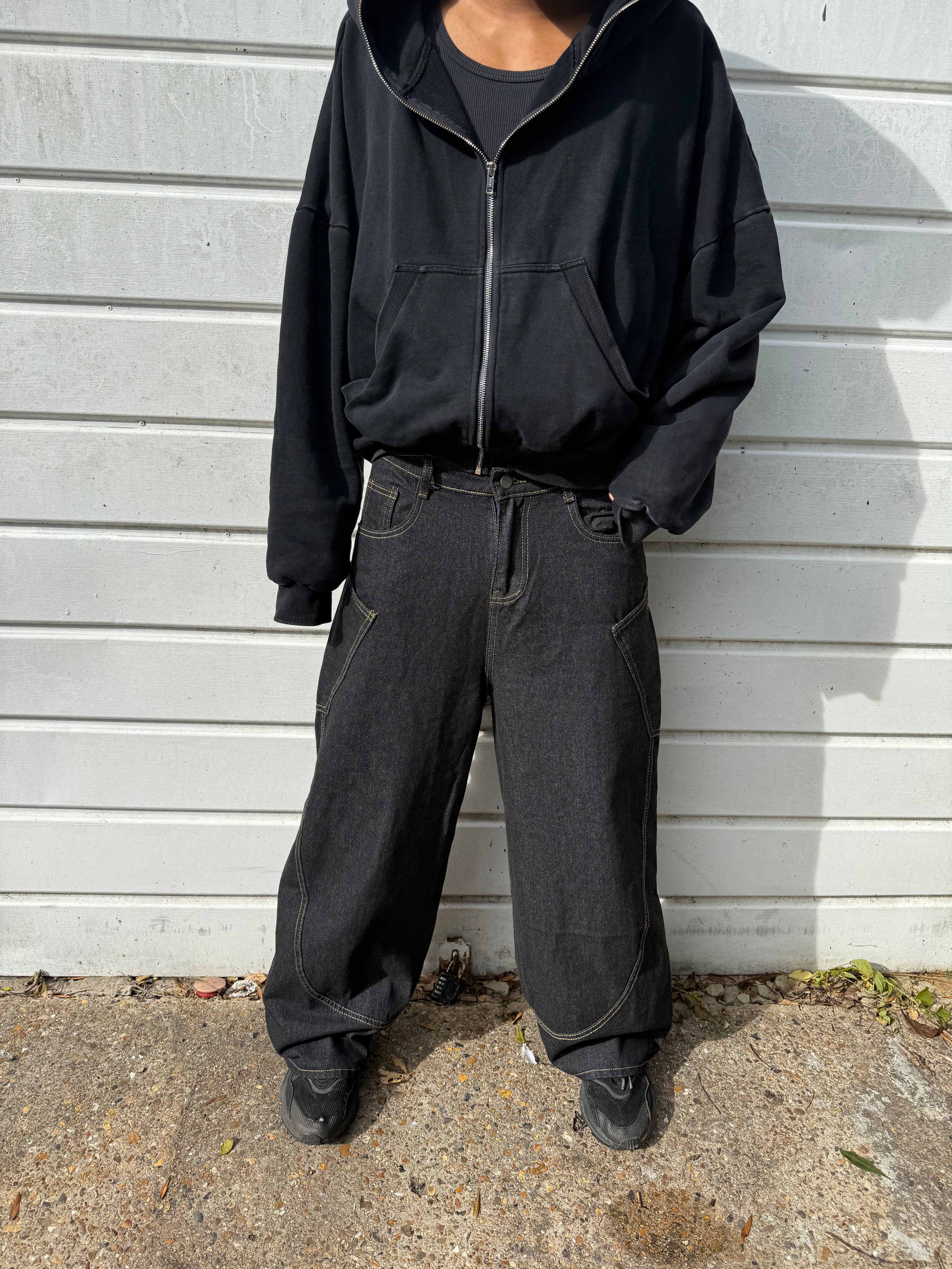 Baggy Black Wide Leg Jeans