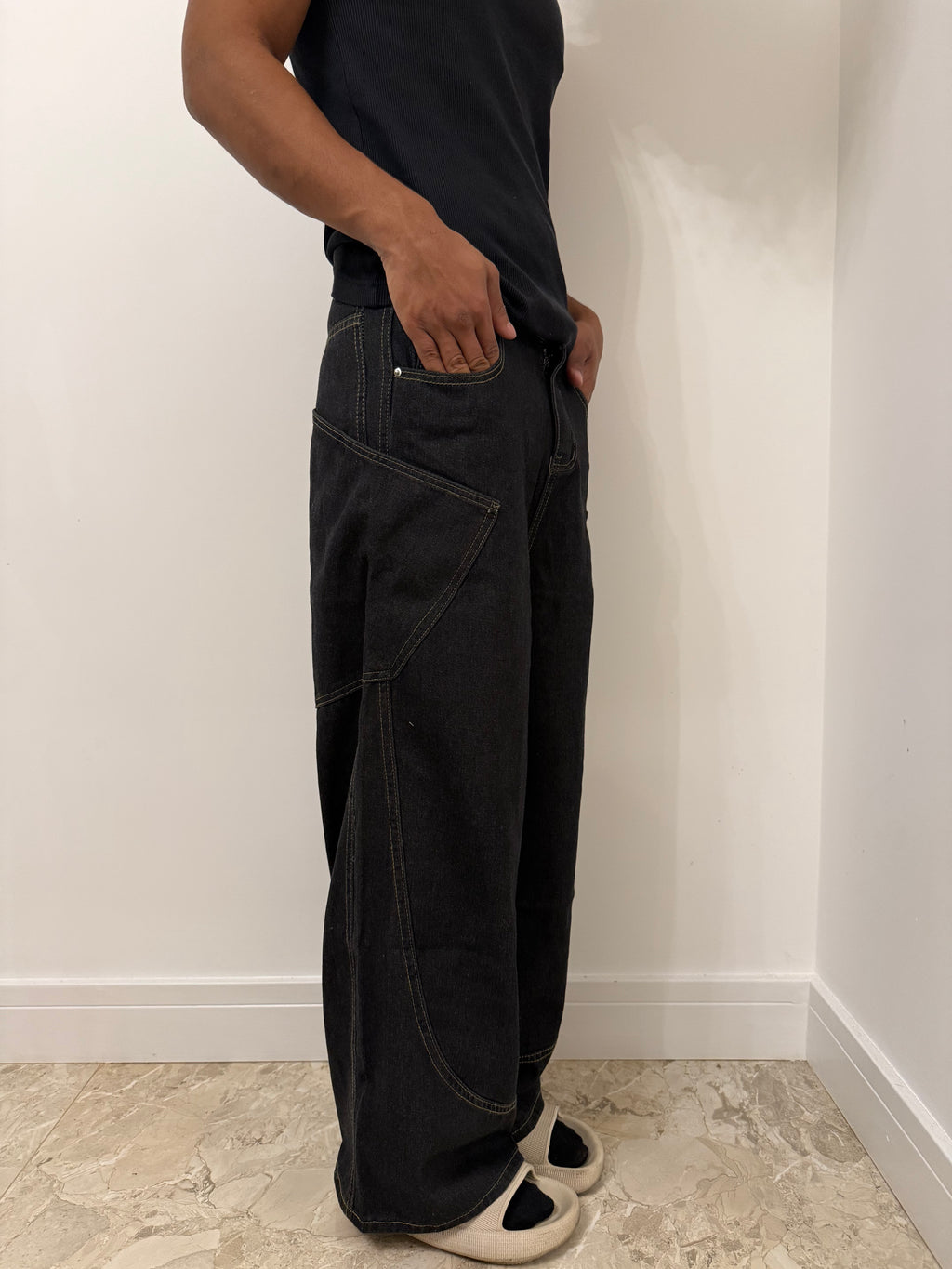 Baggy Black Wide Leg Jeans