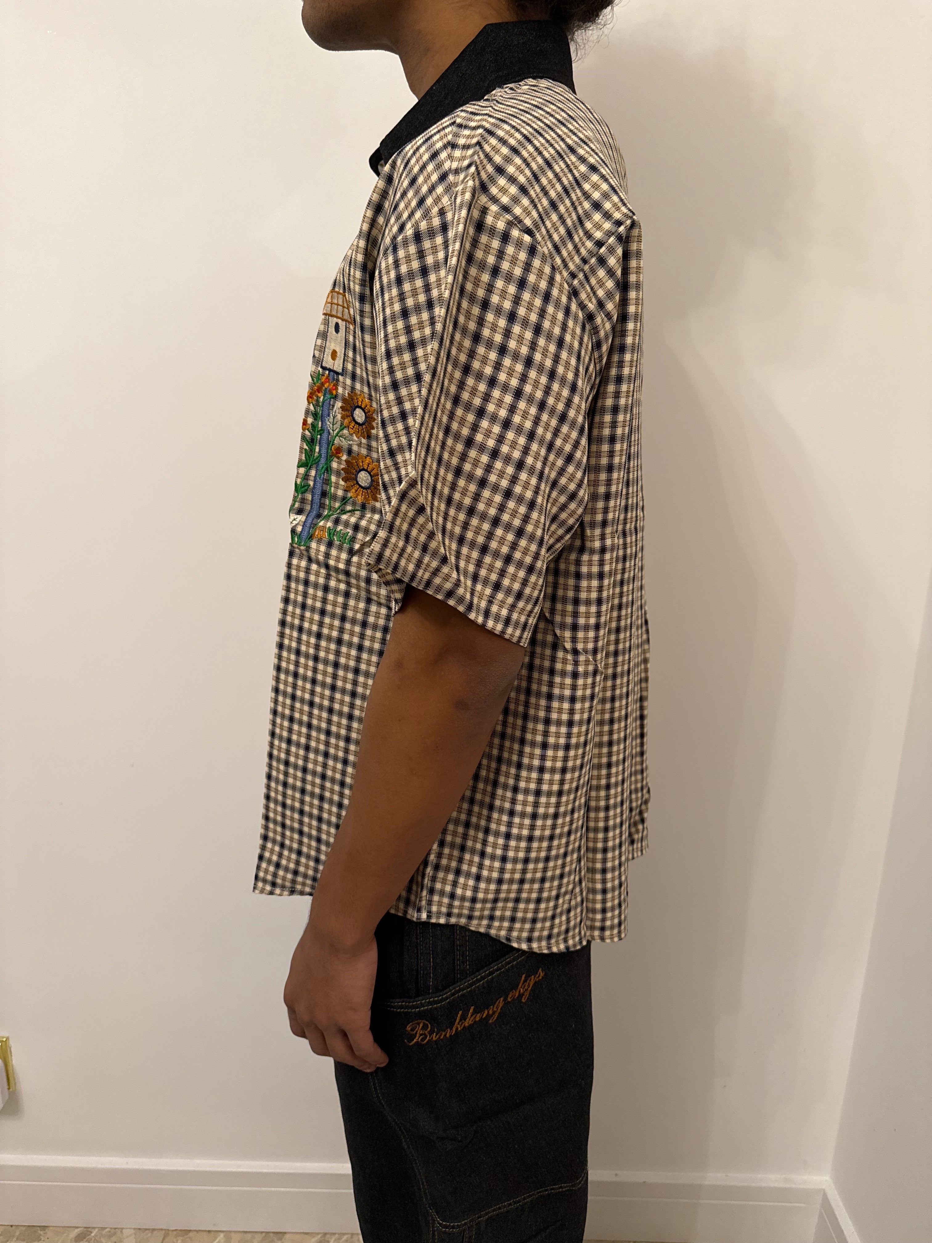 Plaid Home Embroidered Shirt